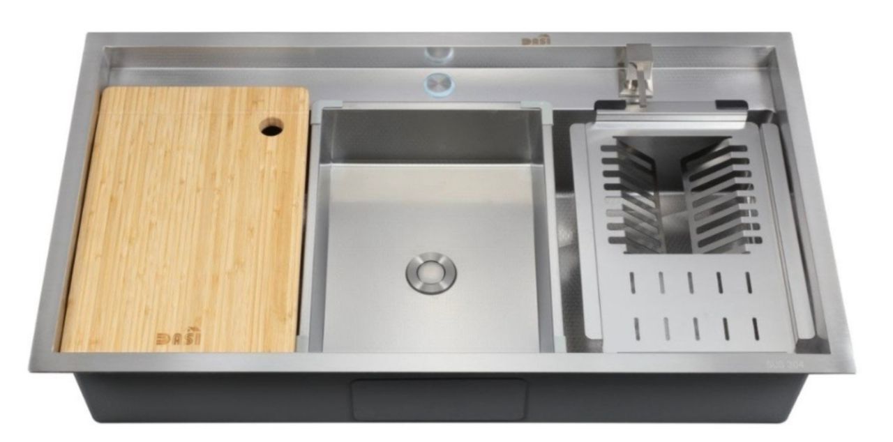 سینک استیل داسی مدل 9050 تک لگن silver